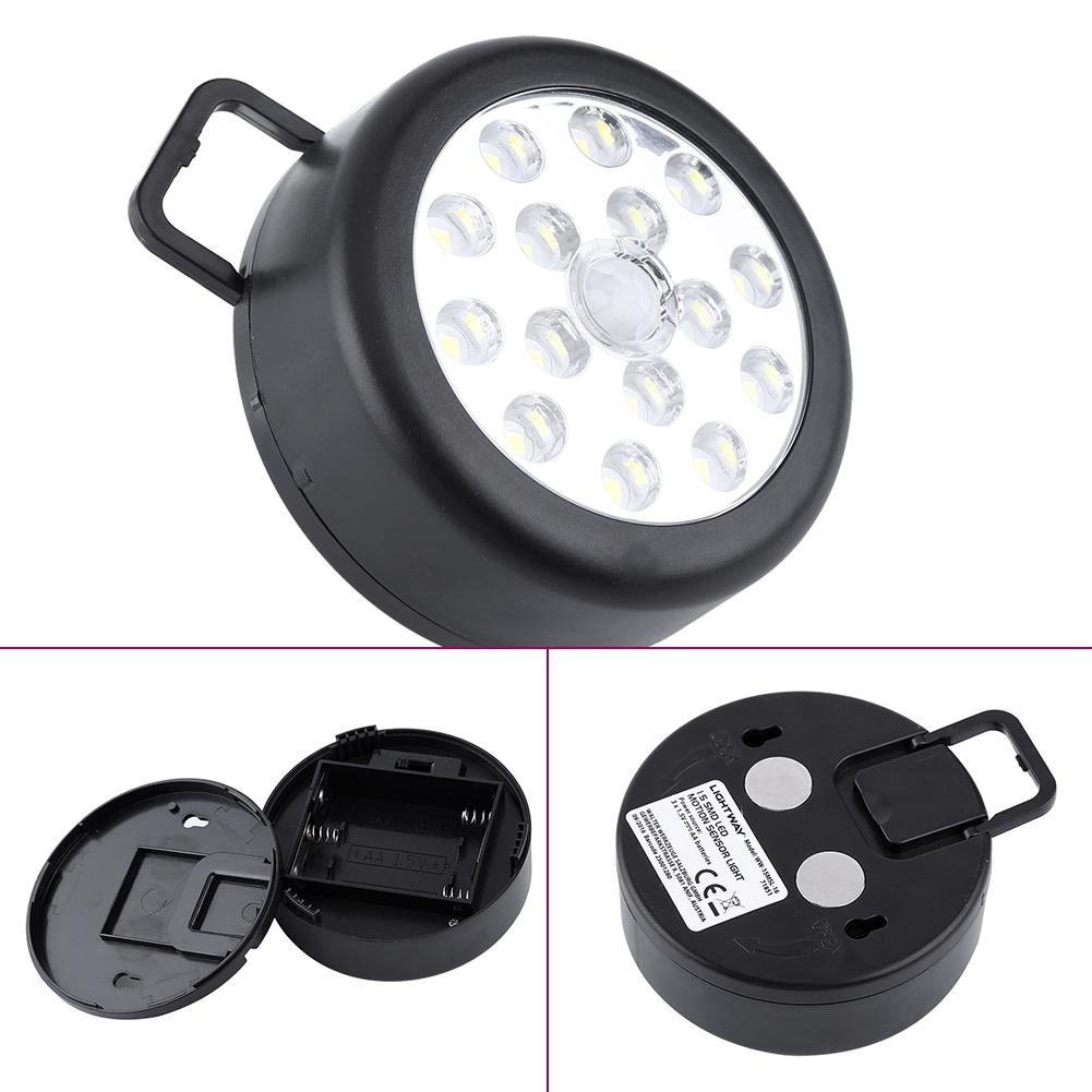 15 LED PIR Infrared Auto Motion Sensor Detector Indoor Wall Mounted Night Light Black