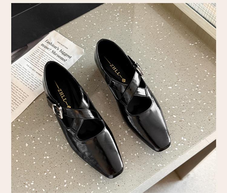 Women's Retro French Soft Sole Slip-On Mary Jane Shoes 520-3