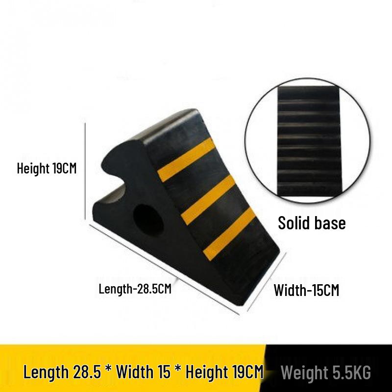 Portable Anti-Slip Rubber Wheel Chocks | Car & Truck Triangle Ramp Stoppers