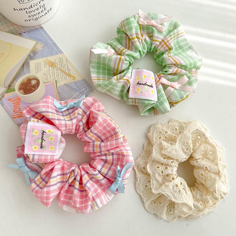 Children's Floral Lace Double-Layer Scrunchie Hair Tie