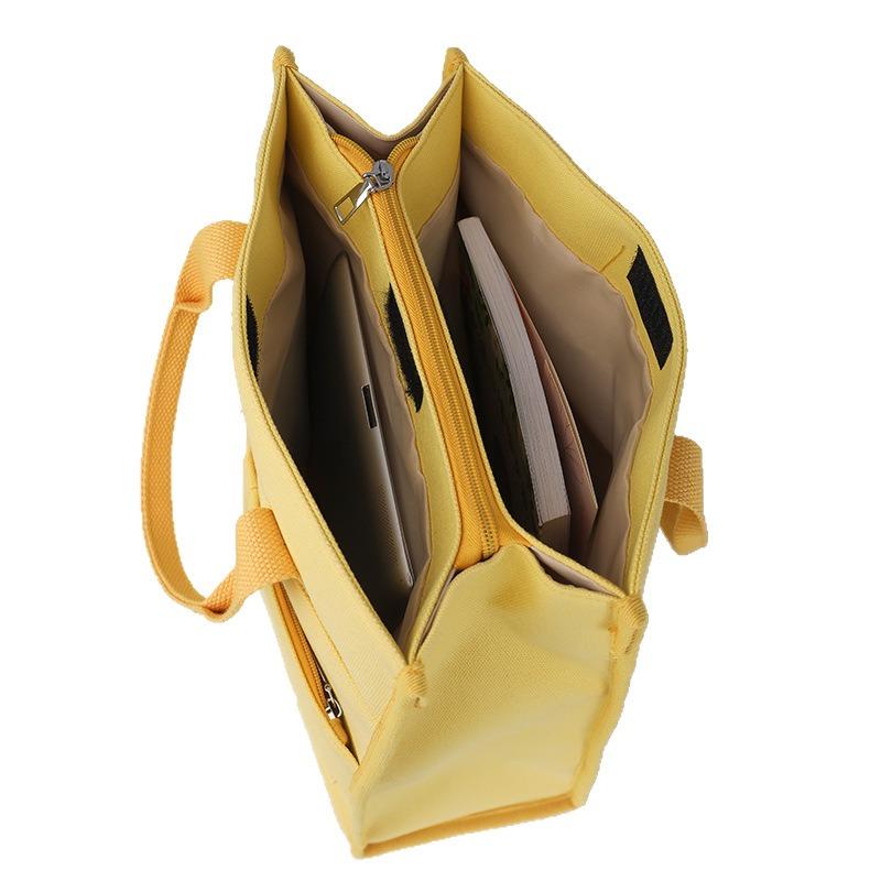 New multi-purpose canvas office handbag stylish and simple large-capacity computer bag lightweight file bag tote bag