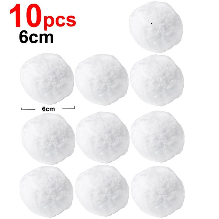 Christmas Snowballs White Fur Pompom Hairballs For Xmas Tree Pendant Kids Toy Balls Indoor Outdoor Toys Party Decoration Props