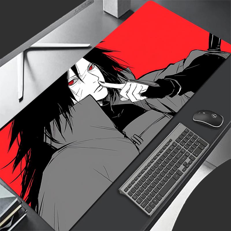 Mauspad Naruto Madara Uchiha Gaming Zubehör Computertastatur Gamer Speziell entworfen ESports Gamer Schrank Mauspad