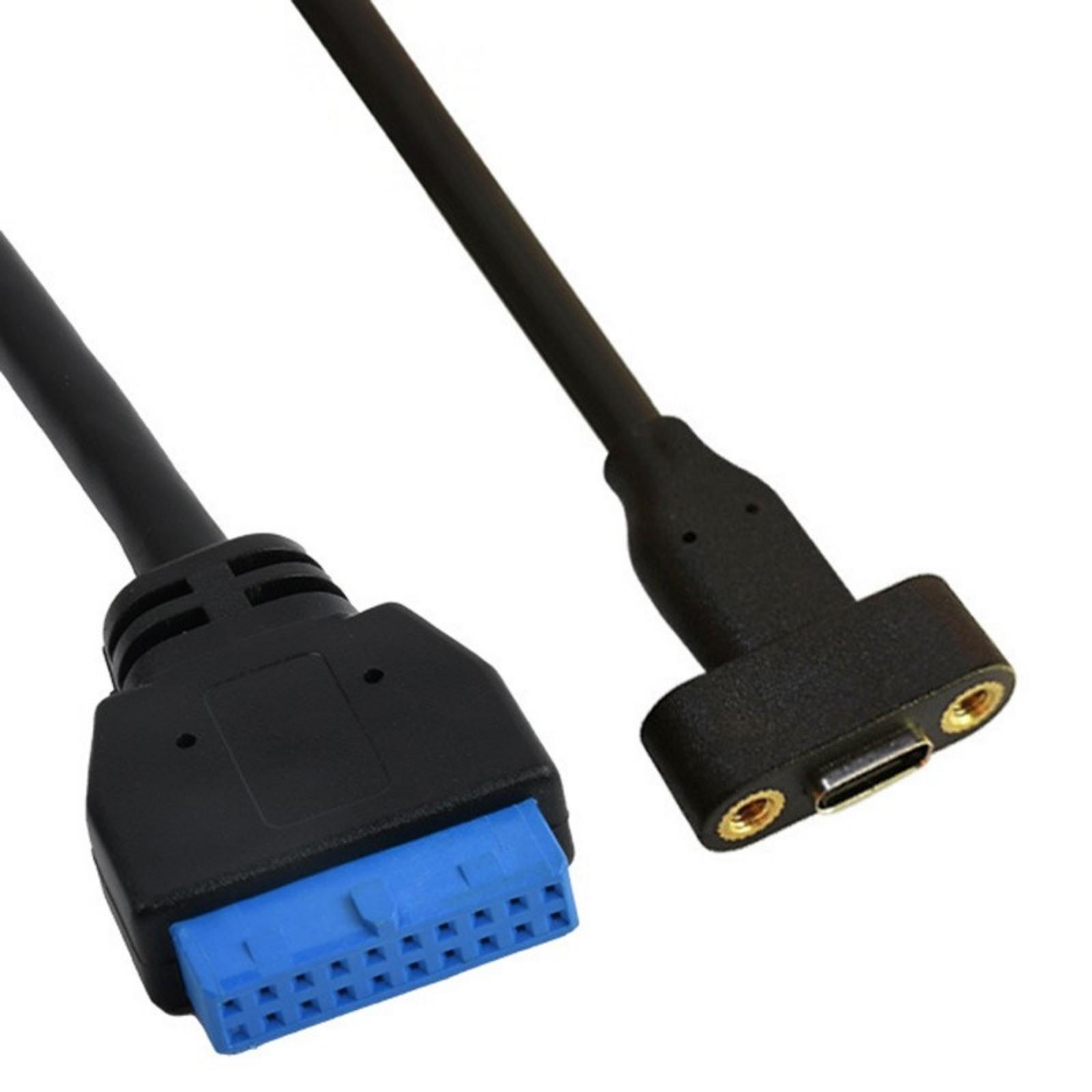 

Кабель-удлинитель USB C на IDC20P для разъема передней панели, USB C Type C (мама) на IDC20P (мама), 5 Гбит/с 50CM