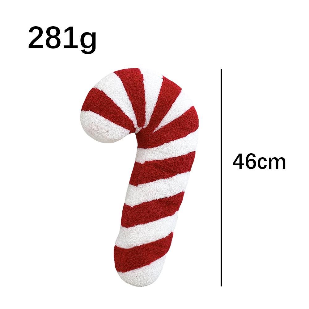 Classic Xmas Candy Plush Toys Xmas round Pillow Red Pink Lollipop Pillow Gingerbread House Doll Xmas Home Decor Kid Xmas Gift