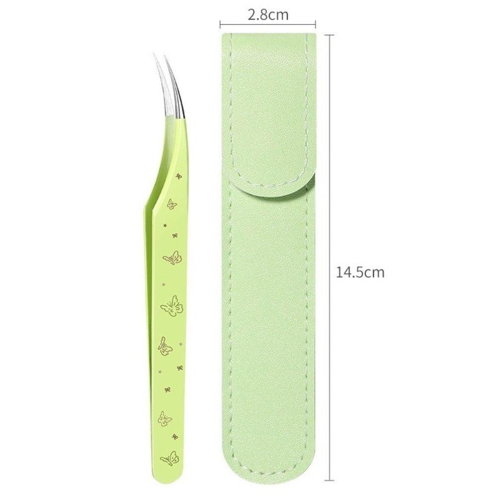 High Precision False Eyelash Tweezers Lashes Extension Tweezer  Miniature Scene Stickers