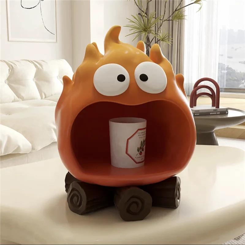AT19-Fire Desktop Decoration Cartoon Snack Organizer Table Ornament Living Room Porch Key Storage Tray
