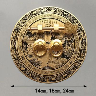 Chinese Antique Furniture Copper Fittings 140/180/240mm Cabinet Handle Shoe Bookcase Wardrobe Door Handle Retro Furniture