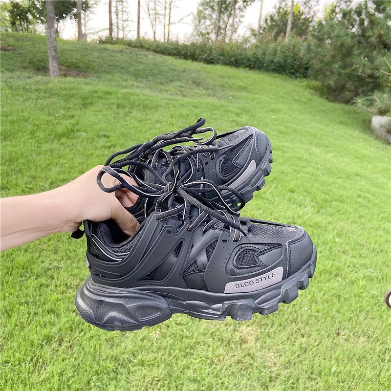 

Корейская версия толстой подошвы классических папиных туфель ins super fire нишевая популярная спортивная обувь сетчатая дышащая пара повседневная обувь tide 36 чёрный