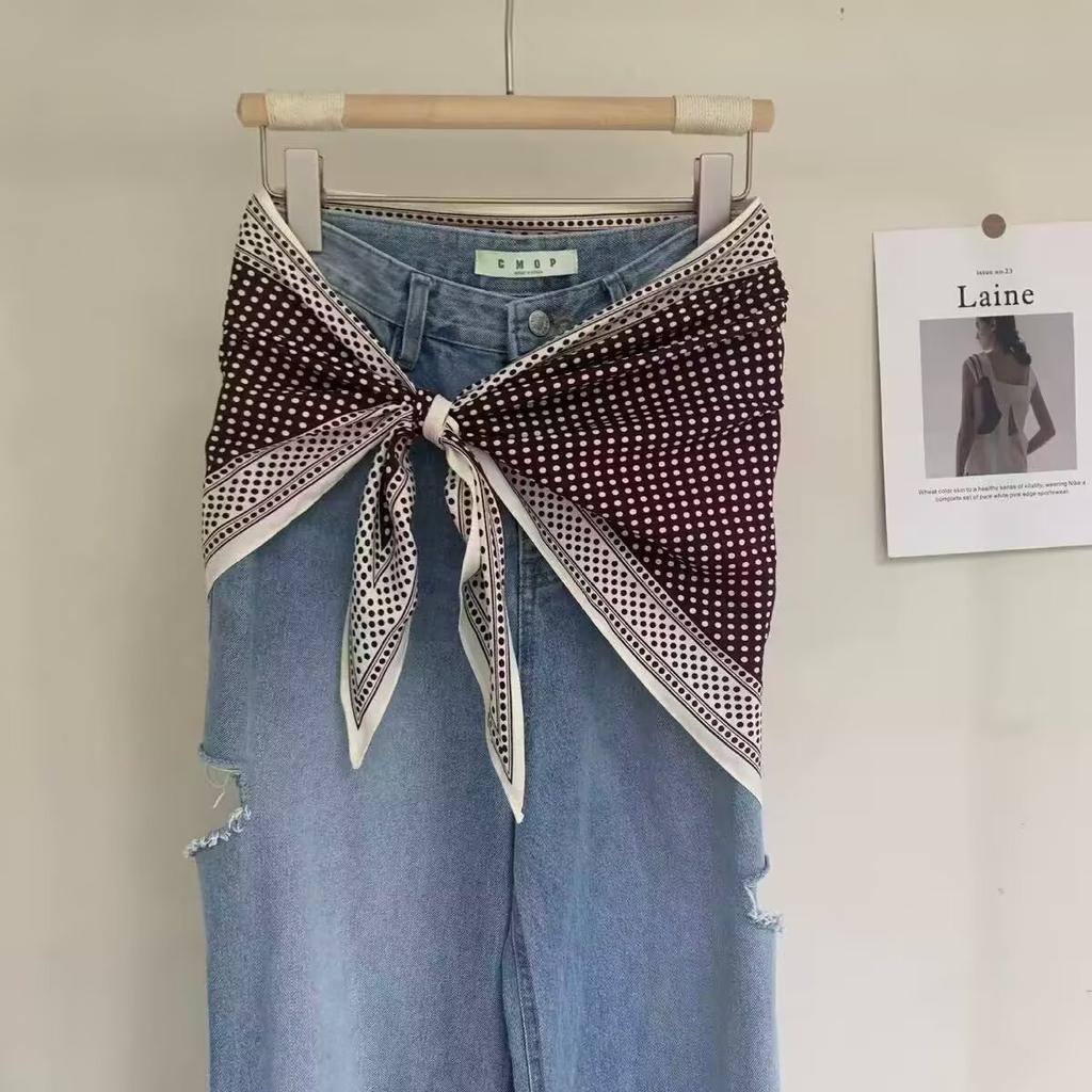 Summer 1116 New Twill Cool Triangle Scarf Women's Fashion Versatile Neck Protection Scarf Thin Sunscreen Outer Scarf