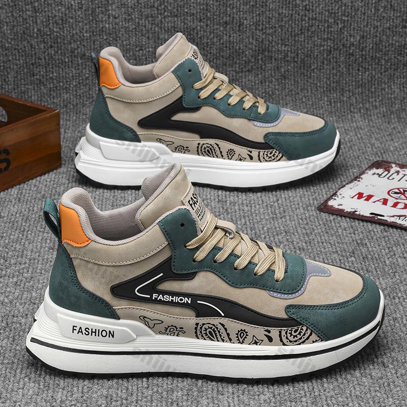 Fashion Men Casual Sneakers Man Spring New Fashion Outdoor Comfort Thick Sole Non-slip Sneakers Lace-up Driving Shoes Zapatos Hombres