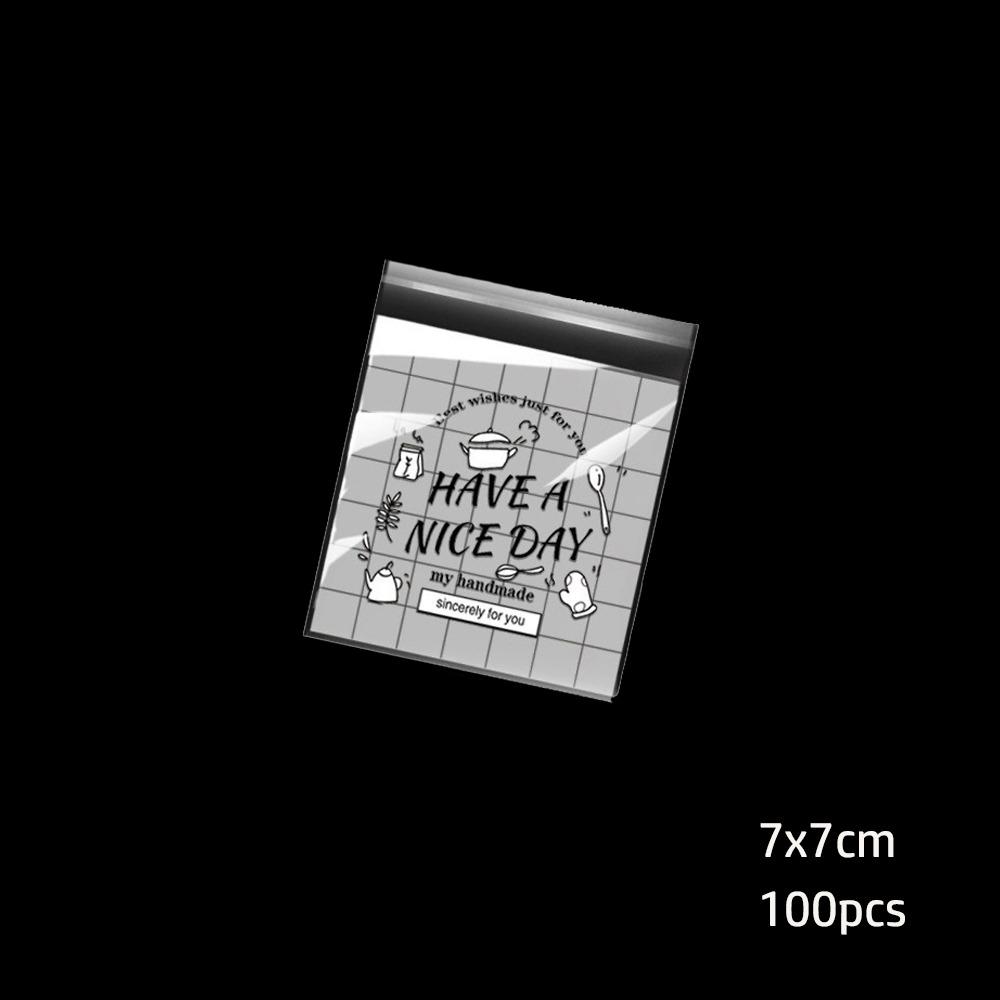 100Pcs Have A Nice Day Candy Gift Bags Cookies Baking Packaging Bag Xmas Gift Packaging Bags