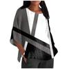 Women's Fashion Half Sleeve Round Neck Printed Loose Casual Blouse Top