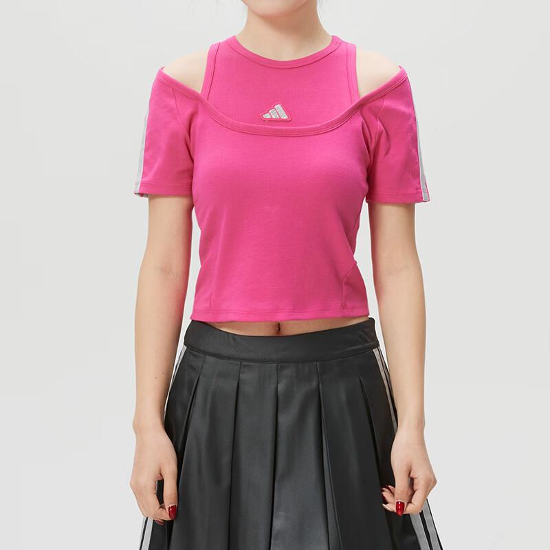 Adidas Fitness Training Comfortable Breathable Sports Short Sleeve Running T-Shirt Women tops KR7607