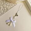 Bowknot Bow Phone Strap Pearl Mobile Phone Chain Pearl Phone Pendant  Telephone Jewelry