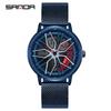 Sanda Men's 360° Rotating Dial Quartz Wristwatch - Casual Fashion Wheel Series