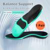 1 Pair of comfortable cushioned insoles made of TPU material with flat arch support for sneaker insertion