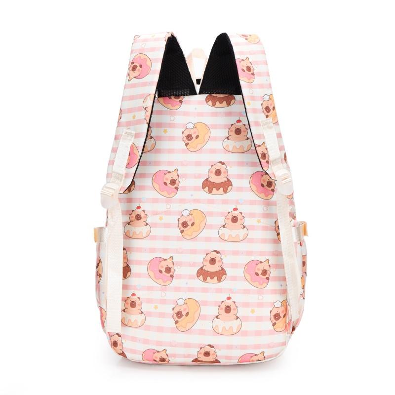 Cartoon Printed Schoolbag Junior High School Student Backpack Women's Large Capacity Backpack