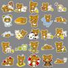 50 Pieces of Relaxed Bear Graffiti Stickers Cartoon Cute Gucka Decorative Mobile Phone Case Skateboard Water Cup Creative Stickers