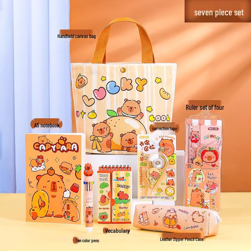 Capybara Stationery Birthday Favors: Student Prize Set & Kindergarten Gifts