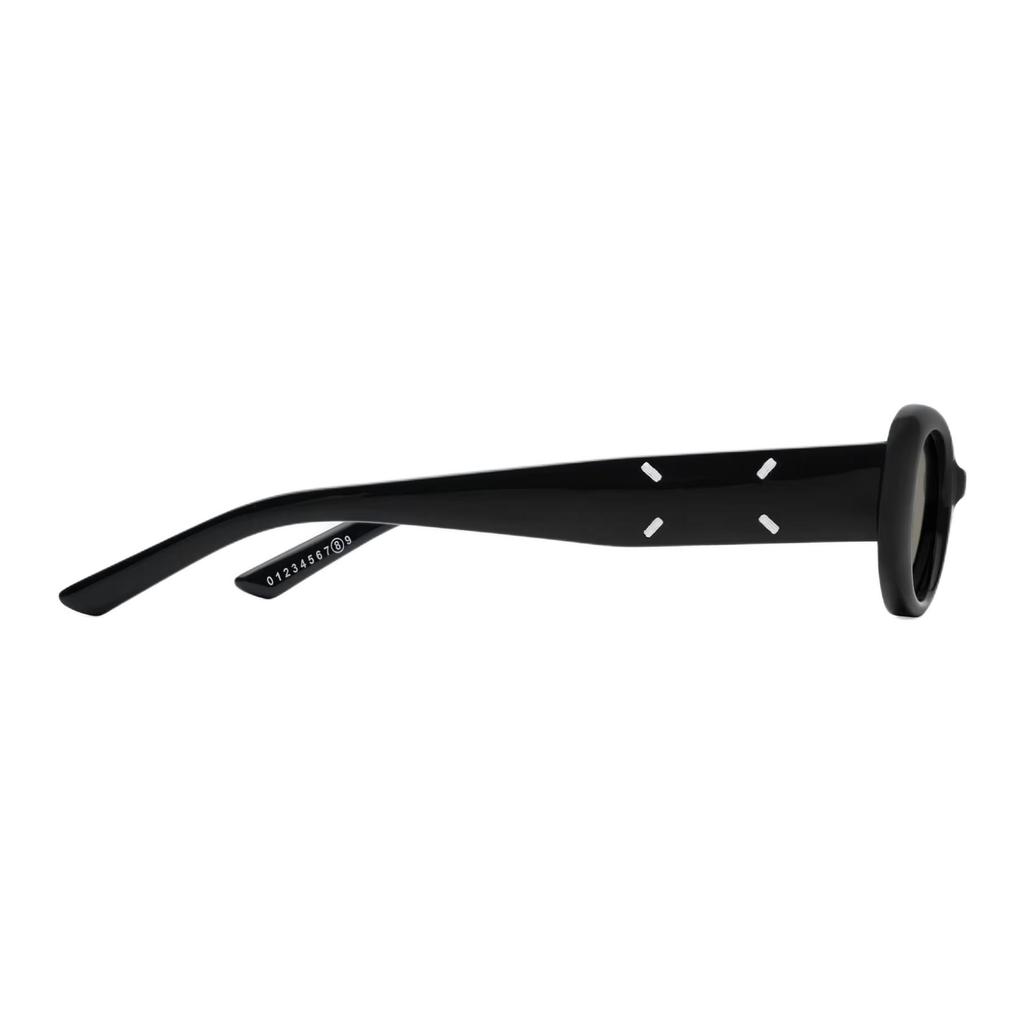 Gentle Monster X Maison Margiela Collaboration Classic Logo Design Oval Sunglasses Unisex Sunglasses Black MM206-01(BR)