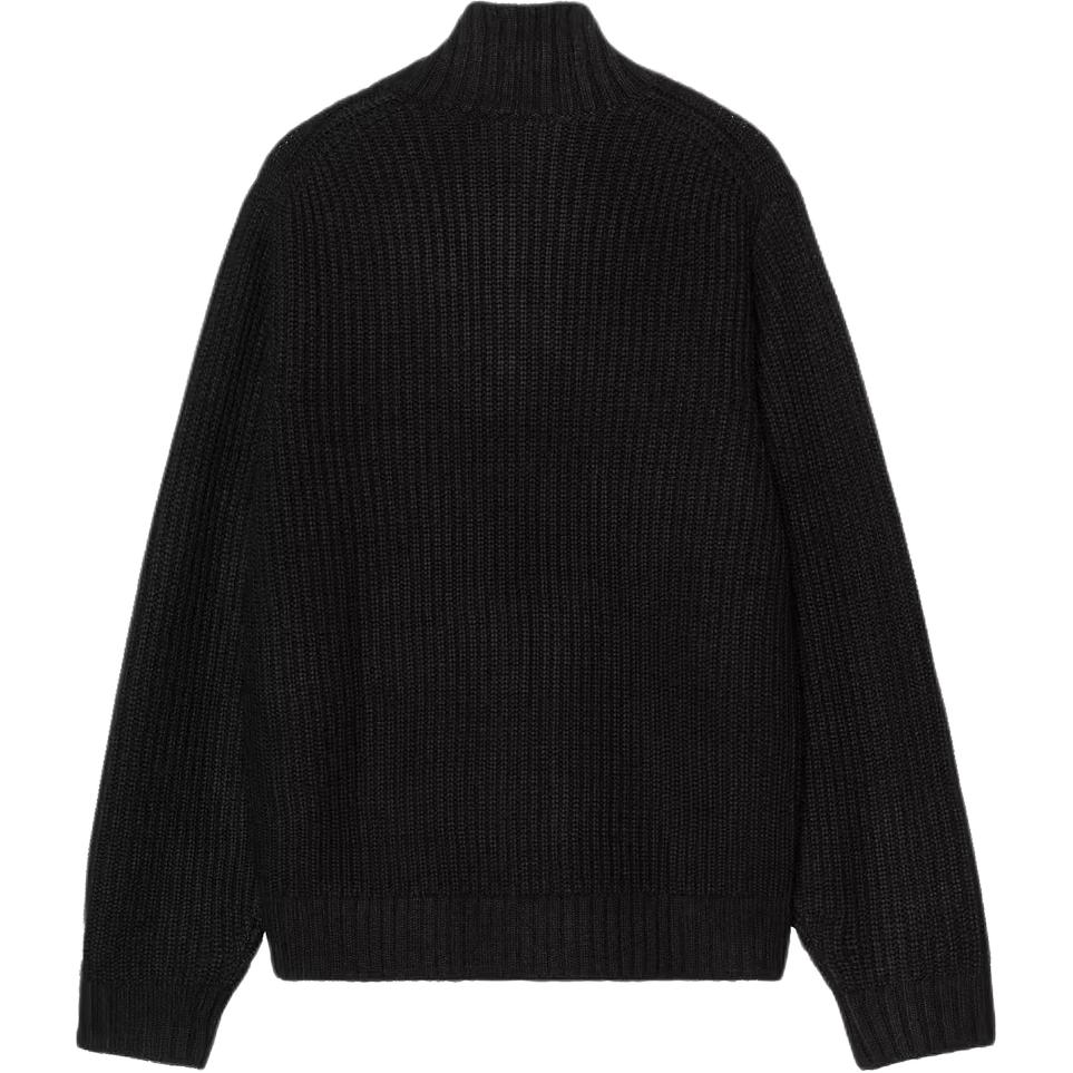 Carhartt WIP FW25 Detroit Half Zip Sweater Classic Detroit Pullover Zipper Chest Pocket Square Label Mock Neck Long Sleeve Sweater I035398-89-XX