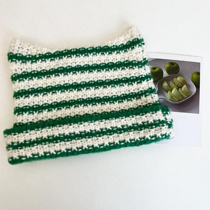 Crochet Knitted Hat Devil Horn Hat Beanie Skullies Beanie Winter Warm Funny Hat Halloween Party Cosplay Party Favors