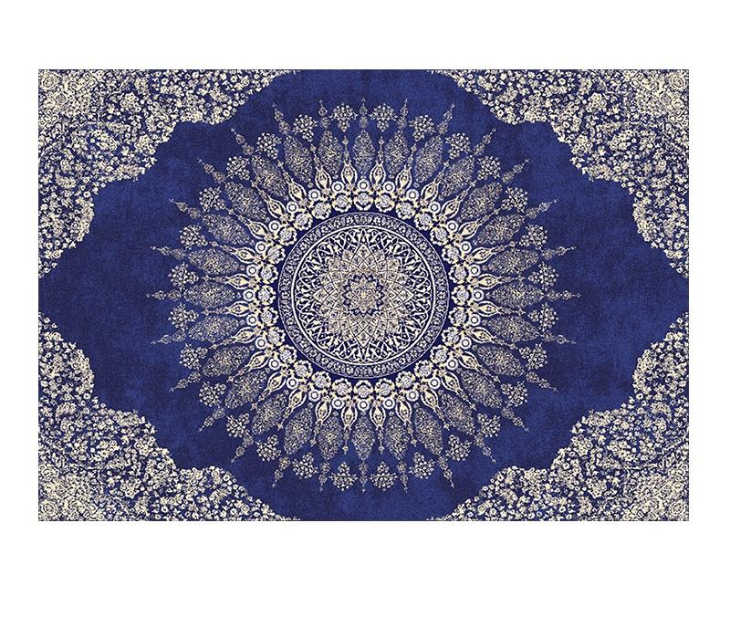 

Large Washable Retro Carpet for Living Room Bedroom Anti Slip Floor Mat Light Luxury Lounge Rug Durable Decor 80*120cm