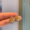 Jewelry Simulation Yellow Diamond Water Drop Pendant Water Drop Stud Earrings Main Stone 8 * 12 Pendant 10 * 16