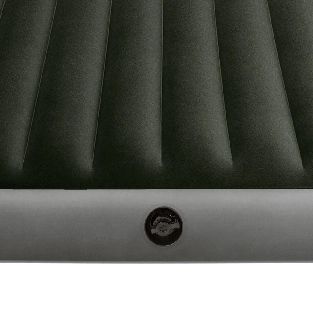 intex Downy 64762 Air with Foot 137 X 191 X 25 Air Mattress for Indoor and Emergency Bed, Double, Built-in Pump, Cm, Use, Camping, Guests,