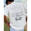 Men's Short-sleeve T-shirt, Featuring a Sea and Turtle Print On Fabric with a Regular Fit. A Stylish and Casual Crew-neck Top, Suitable for Summer