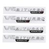 1 Pair ABS Car Fender Emblem Tail Badge Sticker Decoration for Mercedes Benz V6 BITURBO 4MATIC+ W210 W211 W168 W176 W204 W251