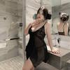 Sexy Lingerie Pure Desire Temptation Suspender Lace Play Transparent Nightdress Pajamas Flirt Hot Couple