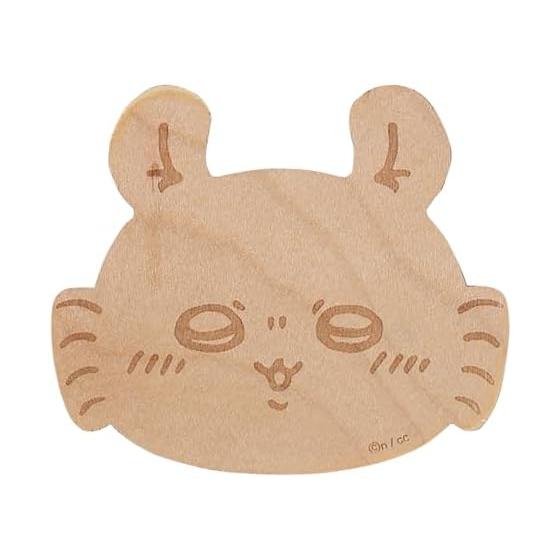 Chikawa Officially Licensed Coaster Wooden Approx. 10 x 8cm Momonga Colors Goods Miscellaneous Tableware Brown CKW14-346