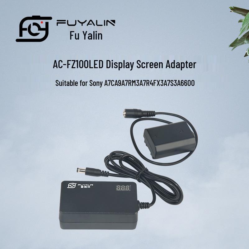 NP-FZ100 Dummy Battery Power Supply for Sony a7c, a7r4, a7r3, a7m3, ILCE-9, A9 Cameras LED Indicator, AC Adapter