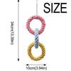 DIY Hamster Climbing Rope Toys Handcrafted Chew-Proof Bird Rope Swing Colorful Triple Ring Hanging Swing Cage Exercising