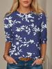 Fashion Women's T Shirt Tee 3D Print Floral Graphic Casual Holiday Fashion Long Sleeve T-shirt O-Neck Yellow Sweatshirt Pullover