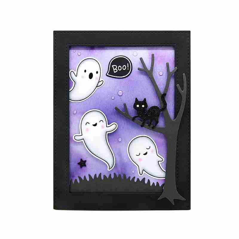Paper Card Topper Halloween Tag Ghost scrapbook embellishments Halloween die cut Halloween Ghost