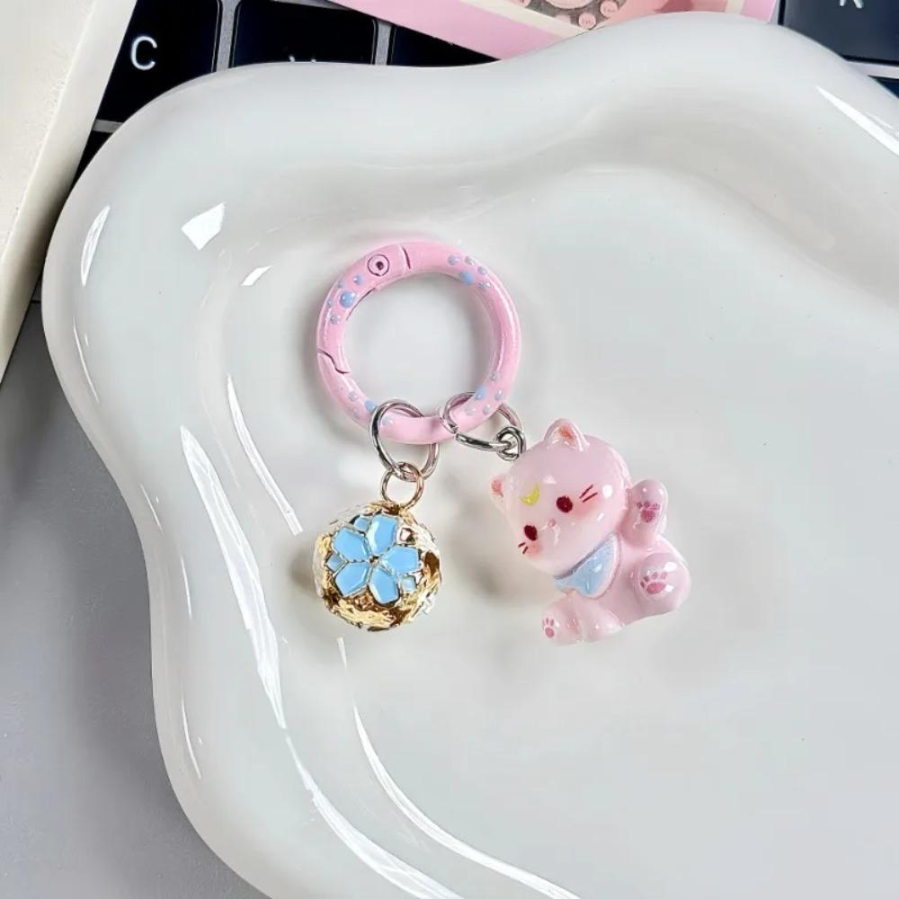 Resin Sweet Keyring Cartoon Design Korean Keychain Lovely Cat Keychain  Phone Chain