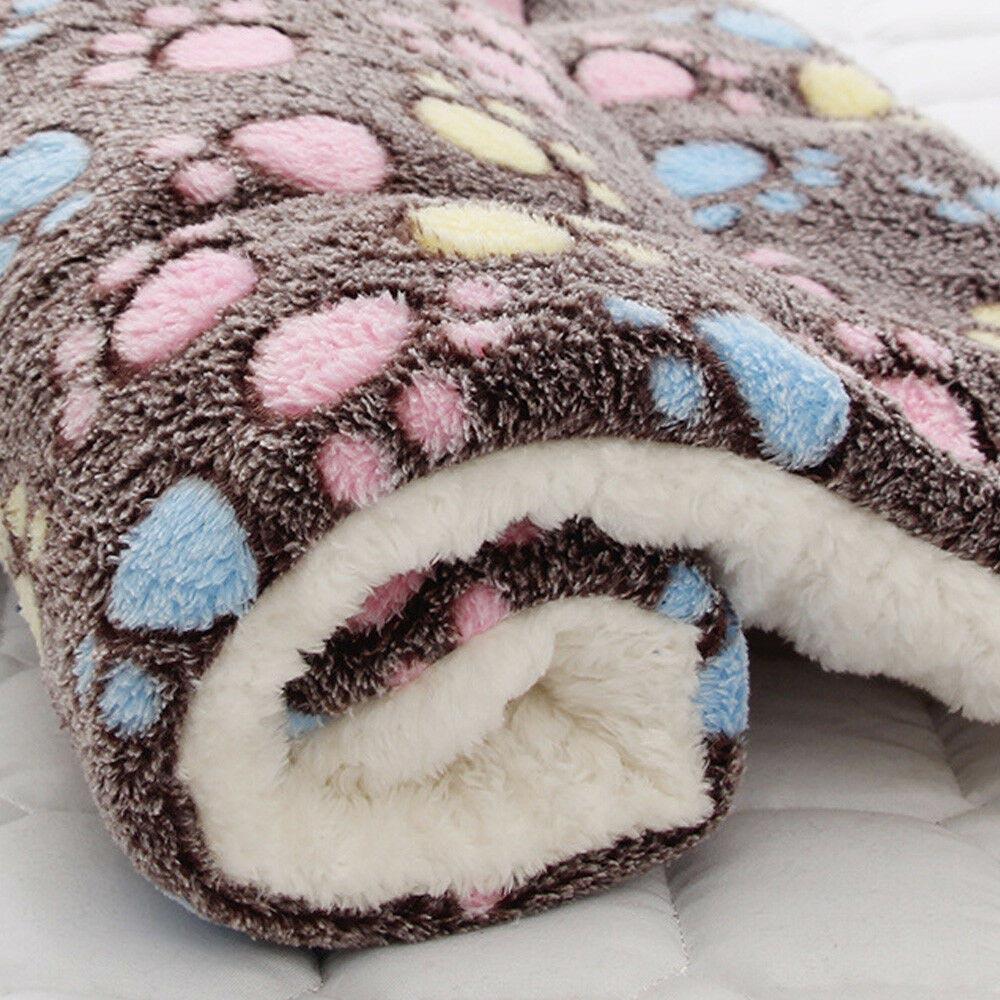 Soft Cushion Flannel Dog Blanket Sleeping Pad Pet Mat Cat Bed L