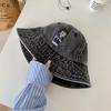 Versatile Denim Fishing Cap Korean Sun Protection Hat Cute Denim Bucket Cap  Spring Summer