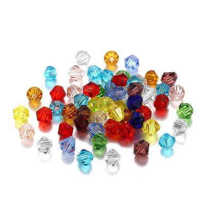 200pcs/lot Glass Crystal Faceted Loose Transparency Spacer Beads For DIY Bracelet Earrings Jewelry Making Supplies Accessories