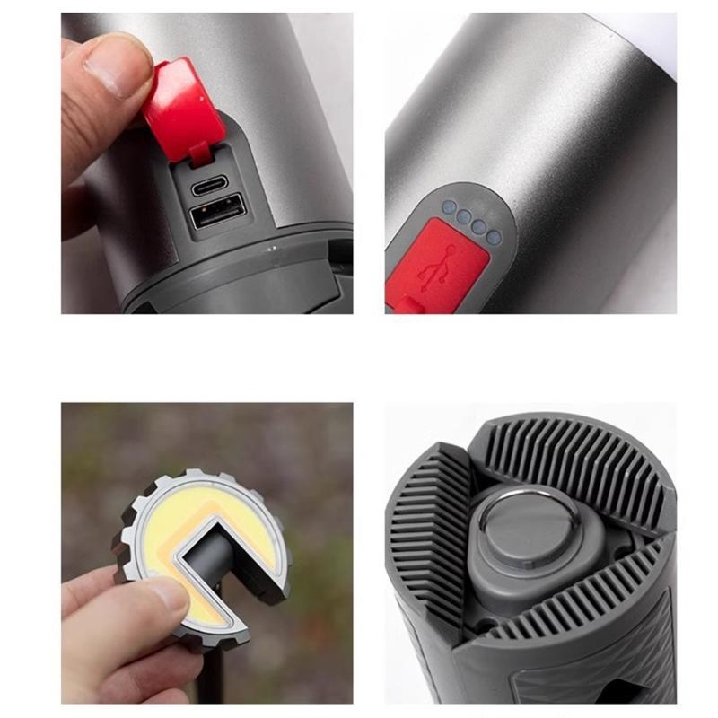 Watertight Rechargeable Camping Tent Light 5 Light Modes Outdoor Camping Lanterns Light, Height & Brightness Adjustable