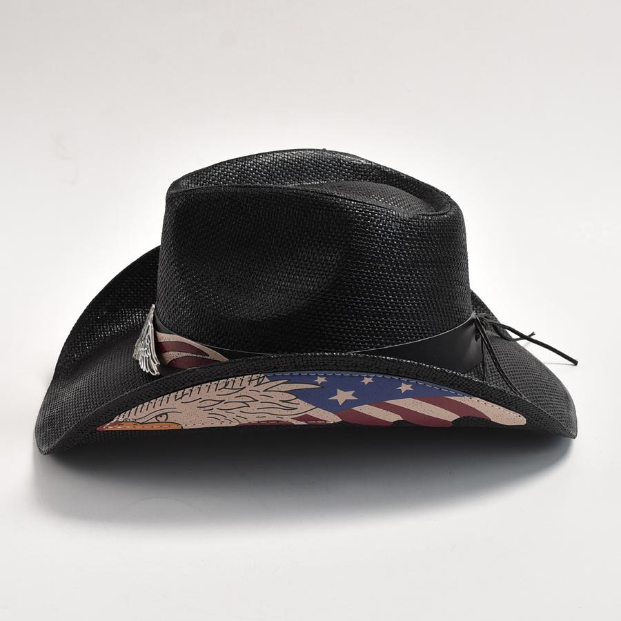 New Straw Western Cowboy Hat for Men Women Panama Beach Sun Hat Vintage Gentleman Cowgirl Jazz Hats Sombrero Hombre