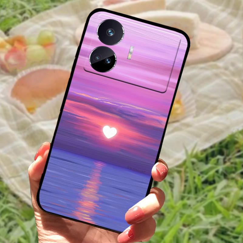 For Realme GT Neo 5 SE Case Popular Picture Black Silicone Soft Back Cover Case For Realme GT Neo 5 SE 5SE Phone Cover Funda