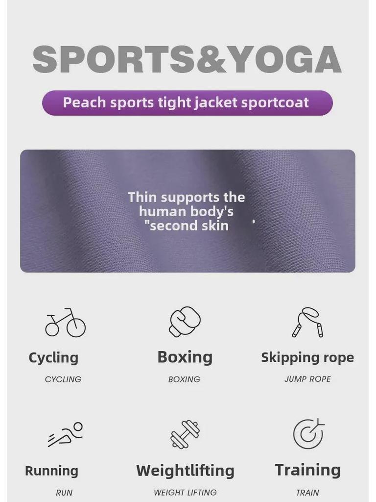 Women's Stand Collar Quick-Dry Sports Jacket - Spring/Autumn Fitness & Casual Running/Yoga Wear