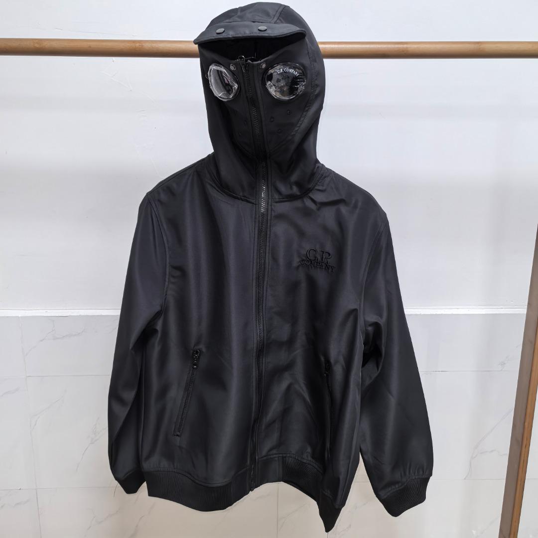 

Модна бавовняна куртка з капюшоном CP - Стильний зимовий верхній одяг для чоловіків та жінок Large чорний