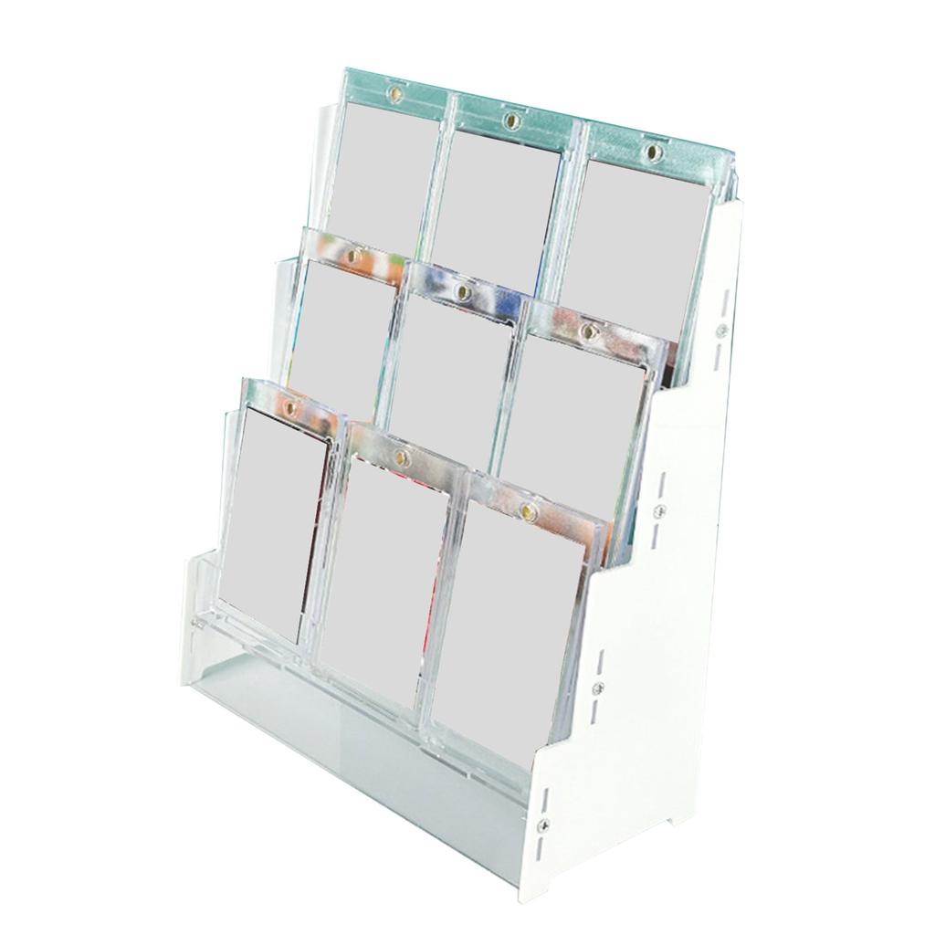 Acrylic 3 Tiers Trading Card Display Stand Clear Graded Card Holder for Collectors Space Saving Sports Memorabilia Rack