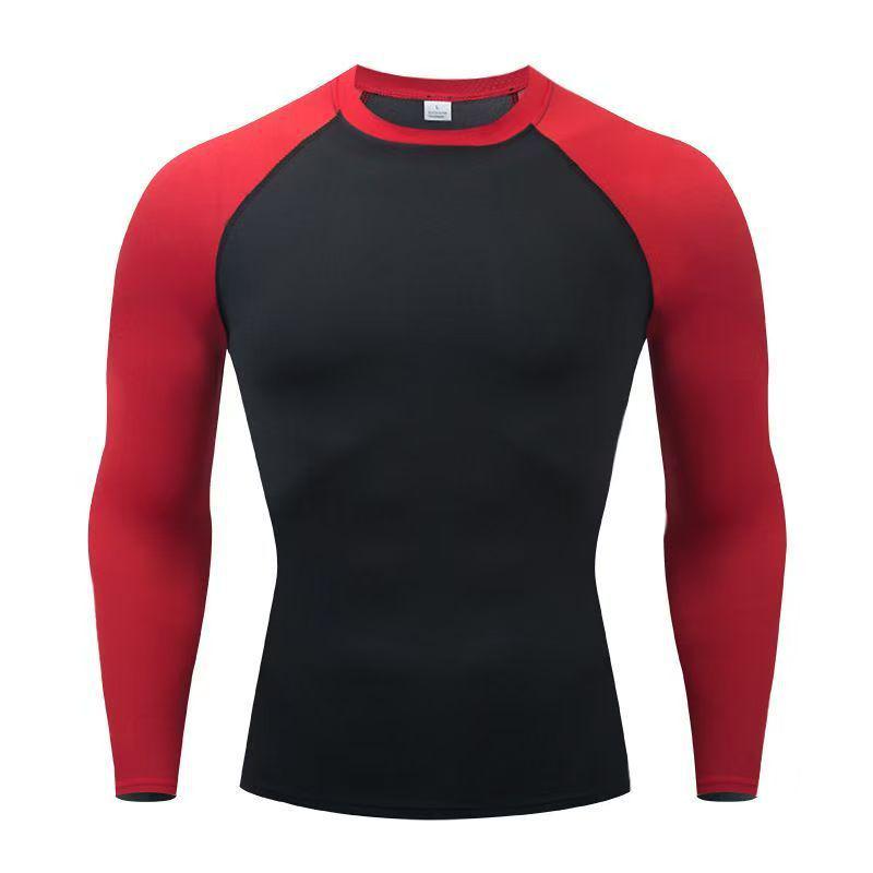 Men's Quick-Dry Long-Sleeve Tight-Fitting Sports Top - High Elasticity, Breathable Fitness Wear