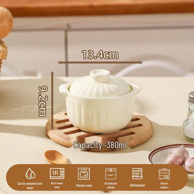 Qiwei Ceramic Double-Boiler Stew Pot